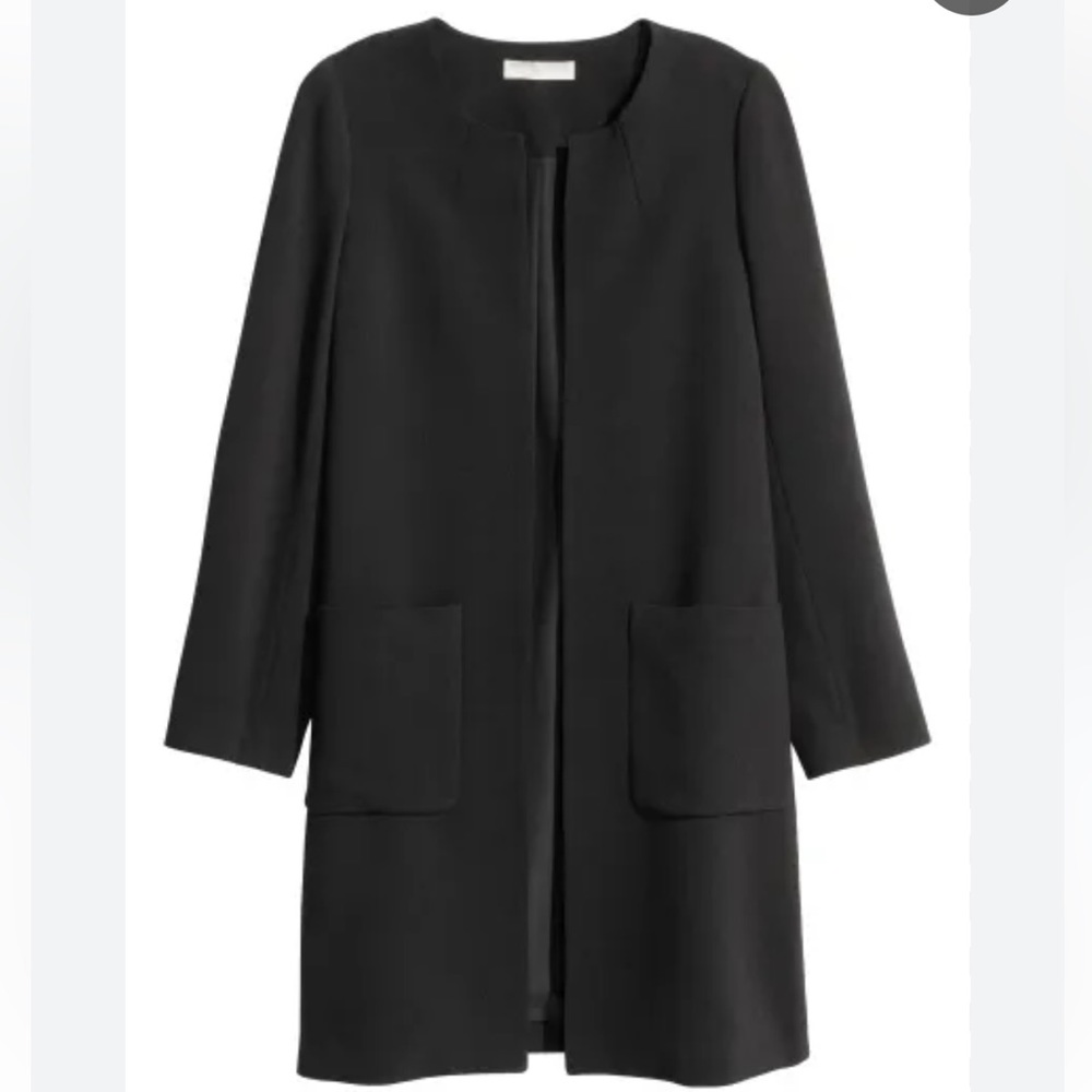 H&M black short lightweight jacket  coat size 2
